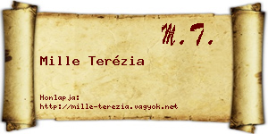 Mille Terézia névjegykártya